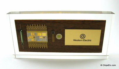 Western Electric Transistor IC Paperweight