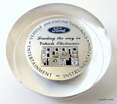 Ford automotive integrated circuit paperweight
