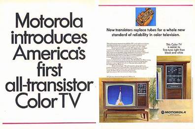 image of Motorola First all transistor TV Ad 1967