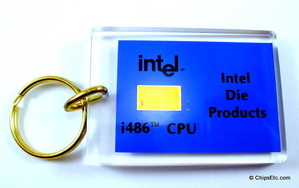 image of an intel keychain with 486 486DX2 cpu chip