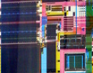 image of an Intel Pentium P5 processor mask circuitry close-up
