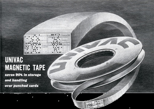 Univac computer magnetic tape