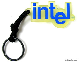 intel logo keychain