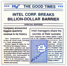 intel first billion dollar quarter 1990