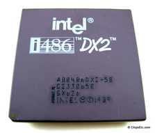 image of an Intel 486 DX2 processor