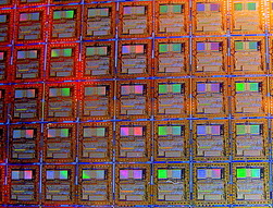 image of intel wafer chips close-up