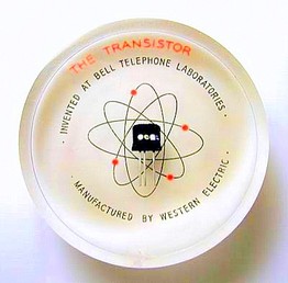western electric  transistor paperweight