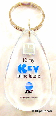 AT&T integrated circuit chip keychain