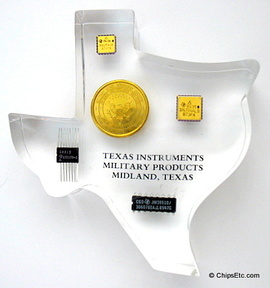 texas instruments military IC paperweight