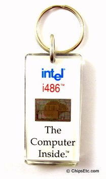 image of an intel keychain with 486 cpu chip