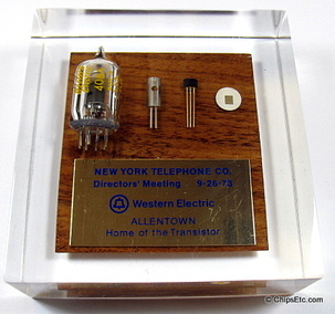 transistor vacuum tube paperweight