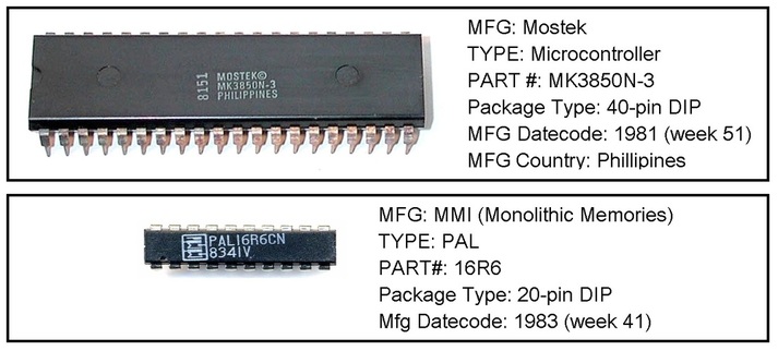 Integrated circuit ic datecode