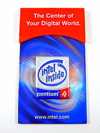 image of an Intel Pentium 4 salesman button