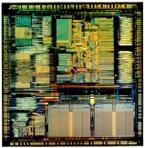 Close-up image of Intel 386 CPU