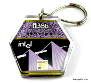 intel 386 keychain