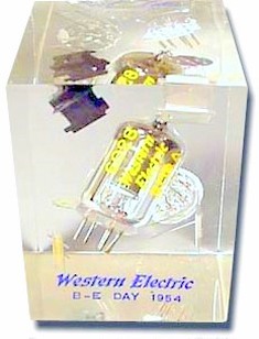 western electric vacuum tube paperweight