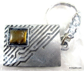 image of an intel keychain with Pentium cpu chip
