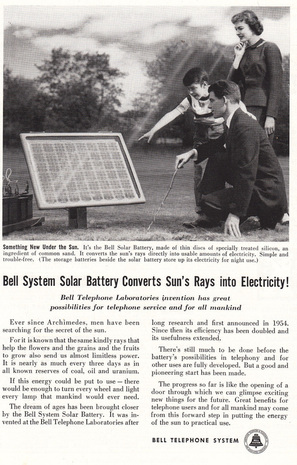 solar cell ad 1950s