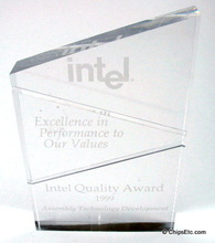 image of an Intel quality award
