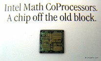 image of intel 387 CoProcessor chip close-up