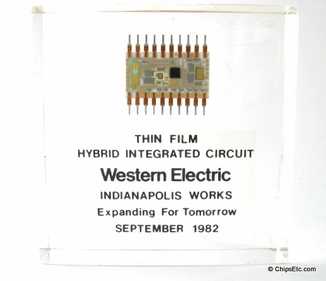 Western Electric Thin Film Hybrid Integrated Circuit paperweight