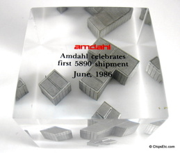 Amdahl computer paperweight