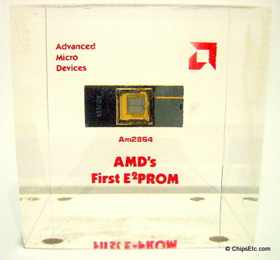 AMD's first EEPROM chip paperweight
