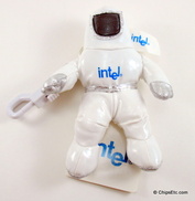 intel keychain doll white