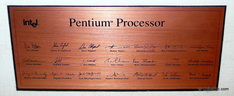 image of an intel pentium p5 processor mask design team