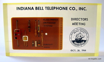 Bell telephone transistor paperweight