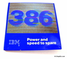 IBM Intel 386 computer button