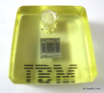 IBM computer chip keychain