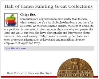 Chips Etc. Collectors Weekly Hall of Fame