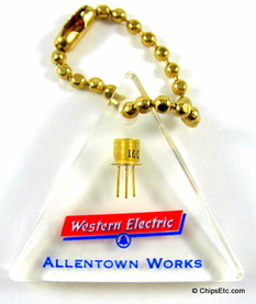 western electric transistor keychain