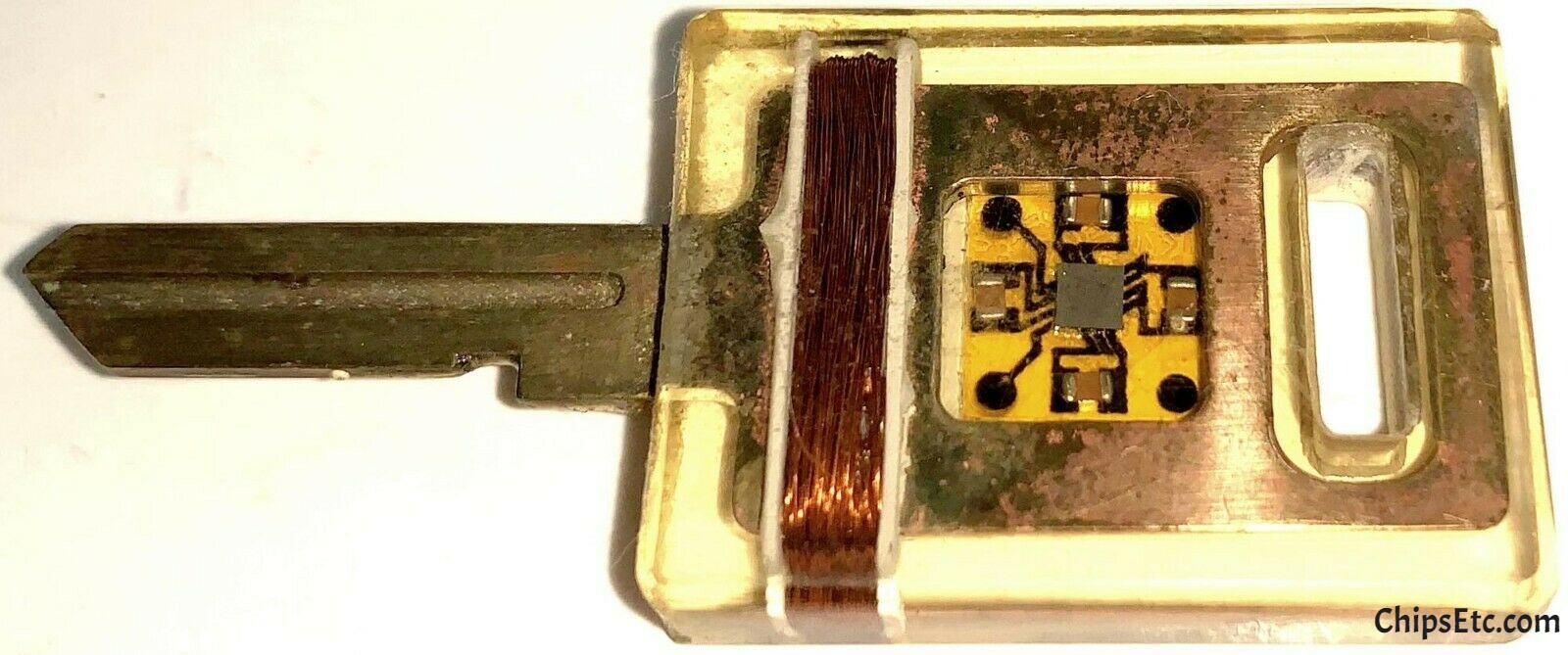 delco hughes electronics early prototype car key transponder chip
