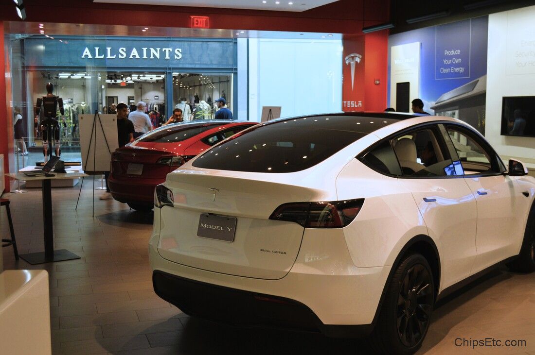 Tesla Optimus Robot bot electric cars showroom