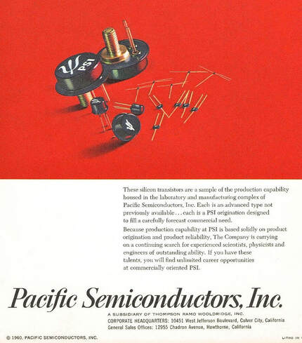 Pacific Semiconductors transistors 1960