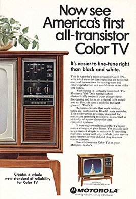 Motorola america's First all transistor Color Television 