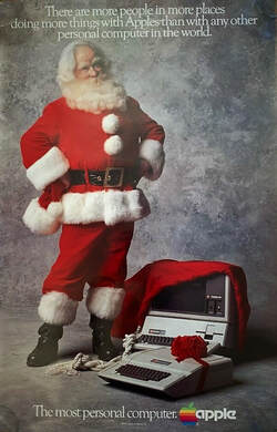Apple II III computers for  christmas ad 