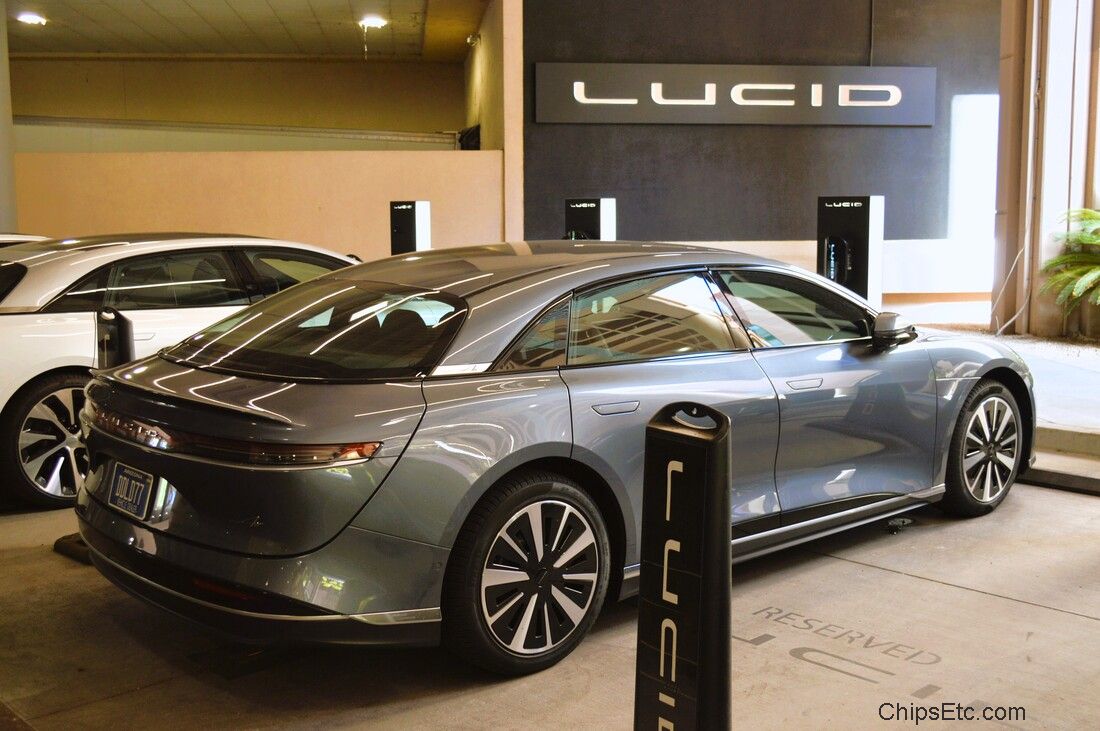 Lucid Motors Air Electric car charging station