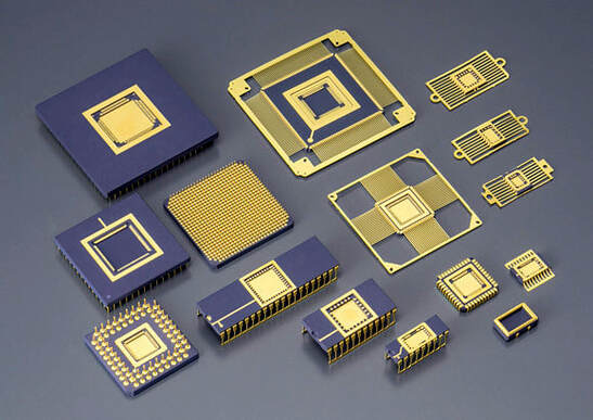 Gold components in IC packages