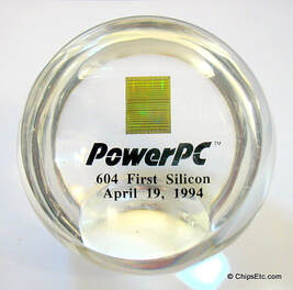 PowerPC 604 RISC processor paperweight