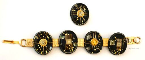 acrylic bracelet brooch integrated circuit chips